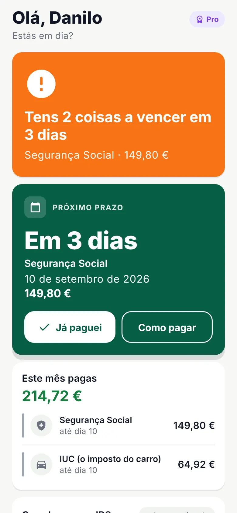 Painel em laranja: tens 1 coisa a vencer em poucos dias